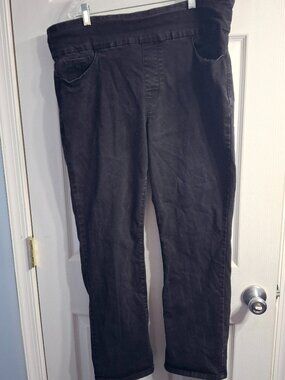 Gloria Vanderbilt Amanda Pull On Pants, Size 18, Black